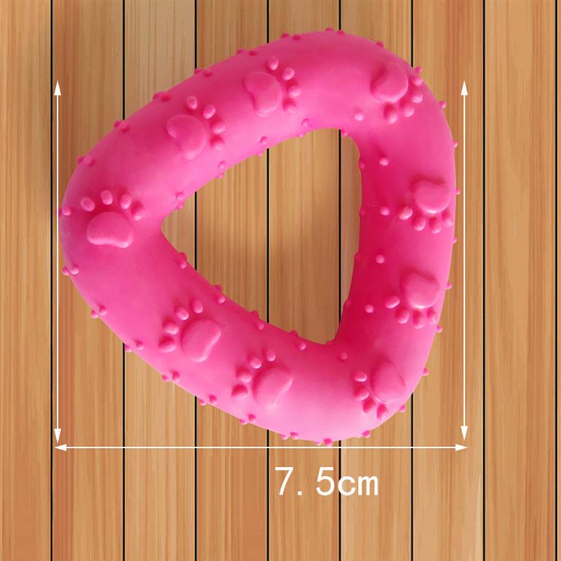 5pcs Pet Chew Toys Set Cute Triangular Paw Print Dog Training Toy Dog Teething Toy Pet Supplies-ebowsos