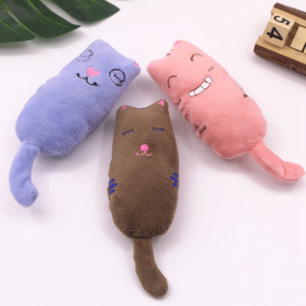 5pcs Safety Teeth Grinding Catnip Toys Funny Interactive Plush Cat Toy Pet Kitten Chewing Toy Claws Thumb Bite Pet Supplies-ebowsos