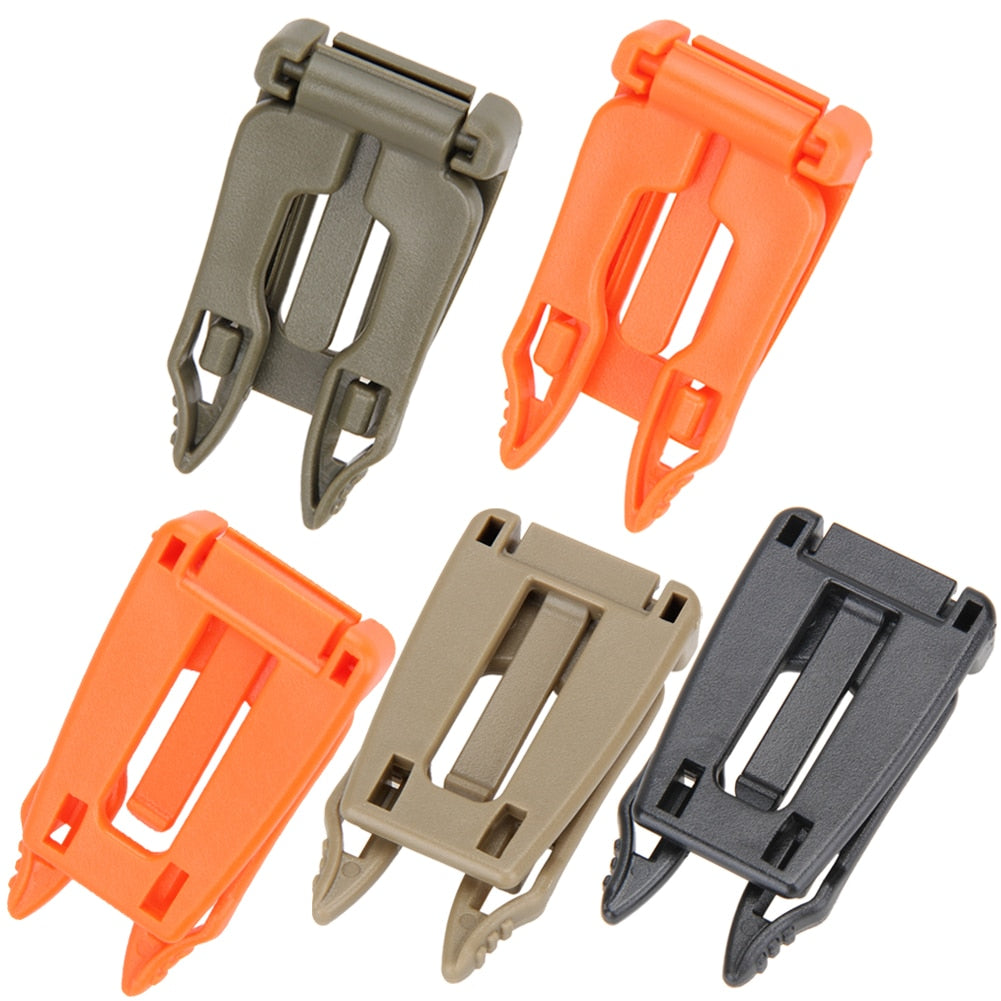 5pcs/lot Backpack Carabiner Tactical Buckle Clip Strap EDC Molle Webbing Connecting Buckles Clip Quick Slip Keeper-ebowsos