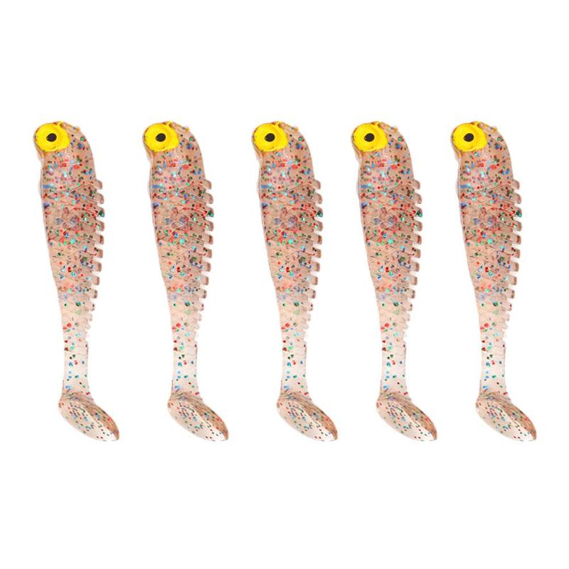 5pcs/set 5cm 1g Bionic Luminous Fishing Lures Soft Fake Baits Fishing Tackles-ebowsos