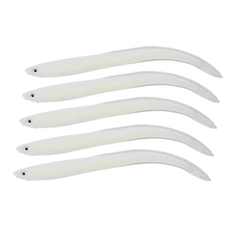 5pcs/set 6.3g/14cm Soft PVC Eel Fishing Lures Pesca Peche Tackle Saltwater Artificial Baits Fishing Tackle Carp Soft baits-ebowsos