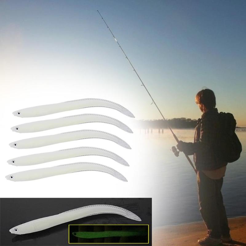 5pcs/set 6.3g/14cm Soft PVC Eel Fishing Lures Pesca Peche Tackle Saltwater Artificial Baits Fishing Tackle Carp Soft baits-ebowsos