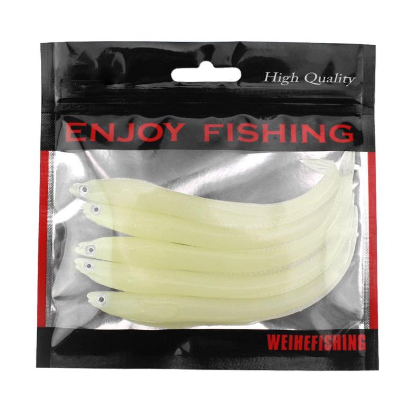 5pcs/set 6.3g/14cm Soft PVC Eel Fishing Lures Pesca Peche Tackle Saltwater Artificial Baits Fishing Tackle Carp Soft baits-ebowsos