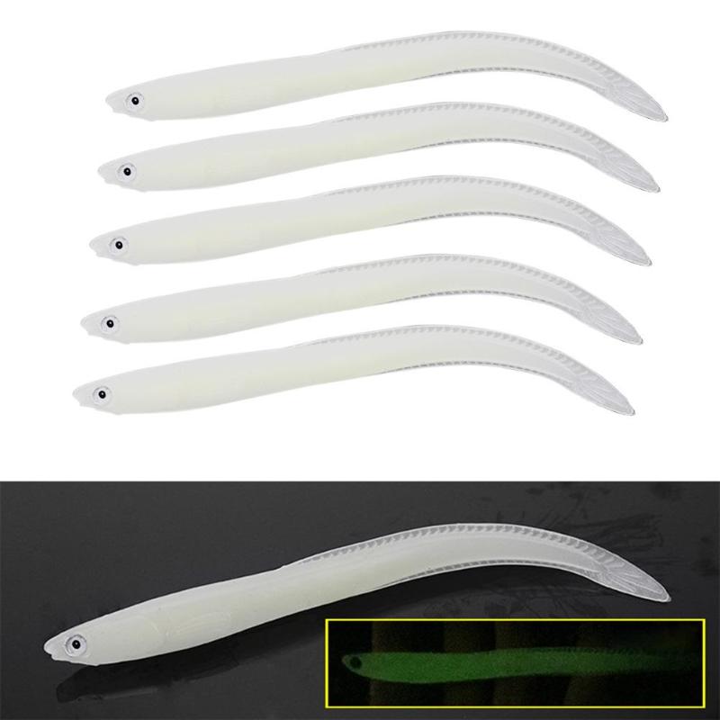 5pcs/set 6.3g/14cm Soft PVC Eel Fishing Lures Pesca Peche Tackle Saltwater Artificial Baits Fishing Tackle Carp Soft baits-ebowsos