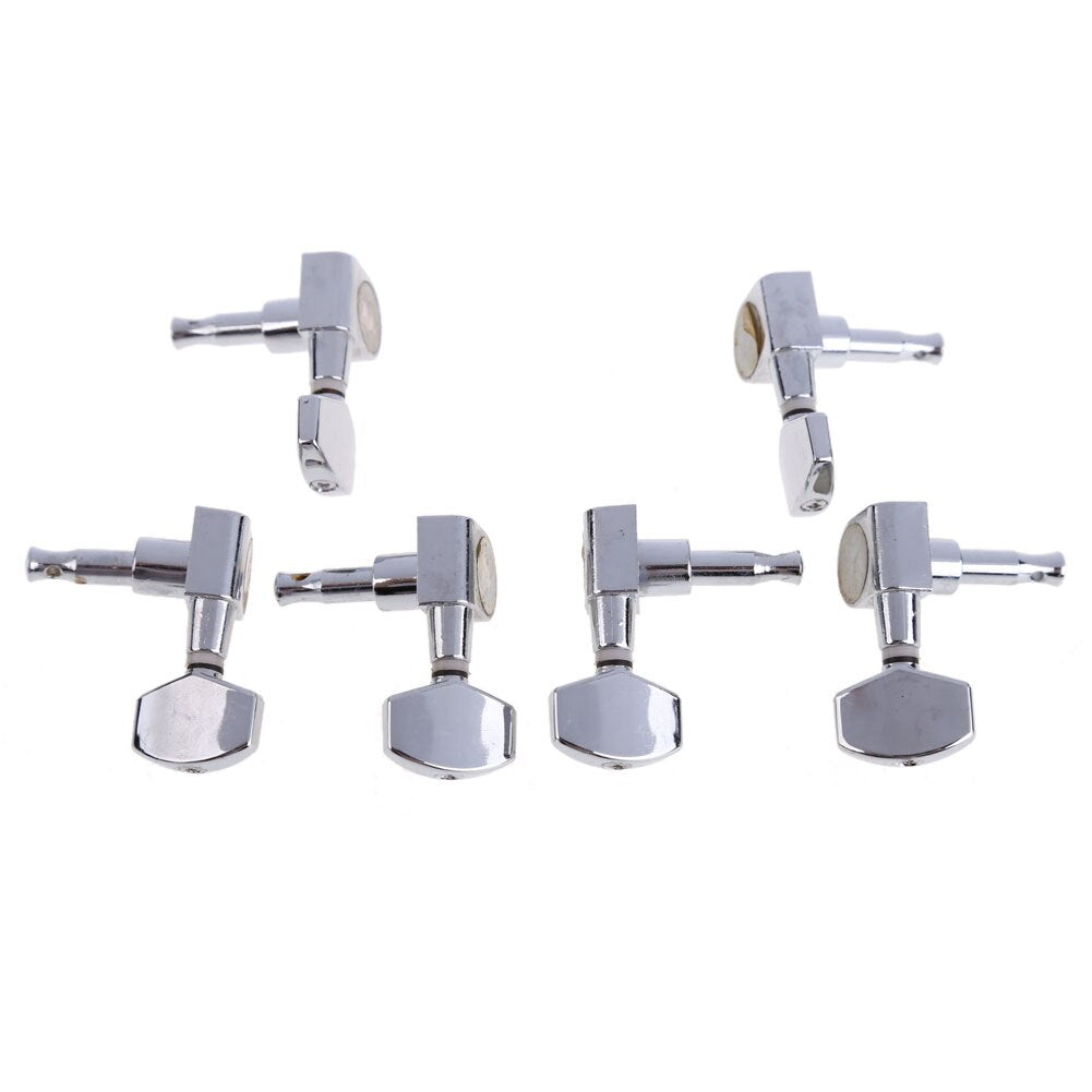 6 Chrome Guitar String Tuning Pegs Tuners Machine Heads Acoustic Electric 3R3L For String Bass-ebowsos