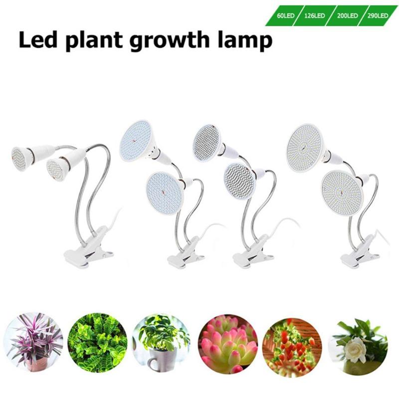 60/129/200/290LED Grow Light Plant Lamp Fitolamp Hydroponic Seedlings Clip Lamps for Indoor Garden Greenhouse Plants - ebowsos