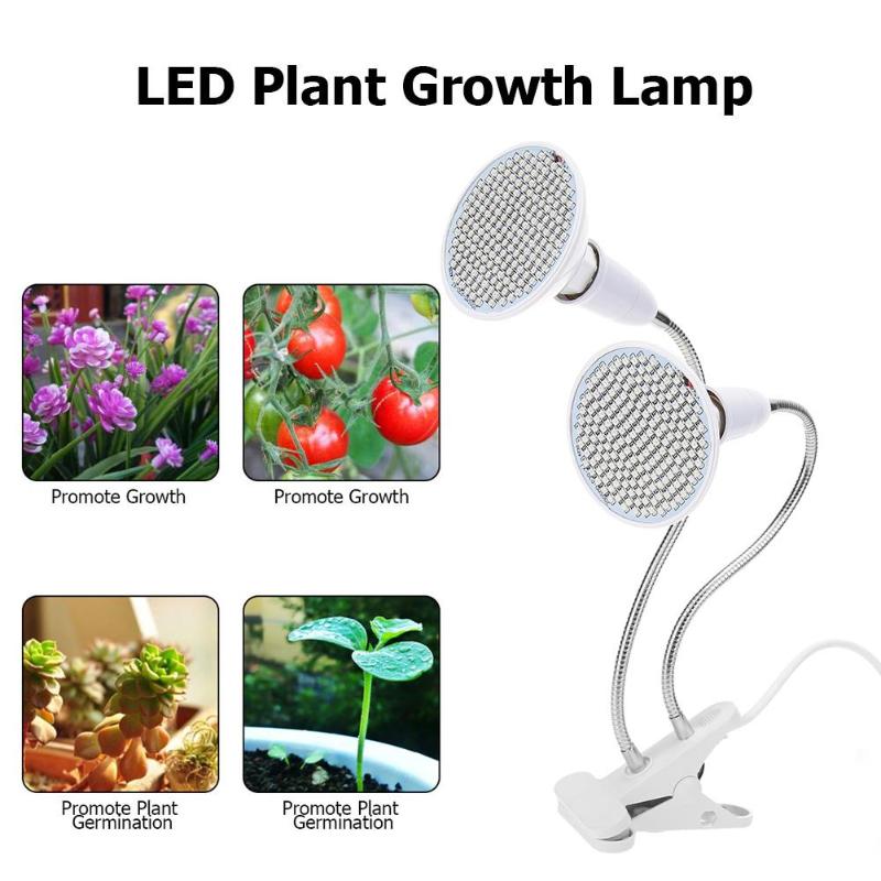 60/129/200/290LED Grow Light Plant Lamp Fitolamp Hydroponic Seedlings Clip Lamps for Indoor Garden Greenhouse Plants - ebowsos