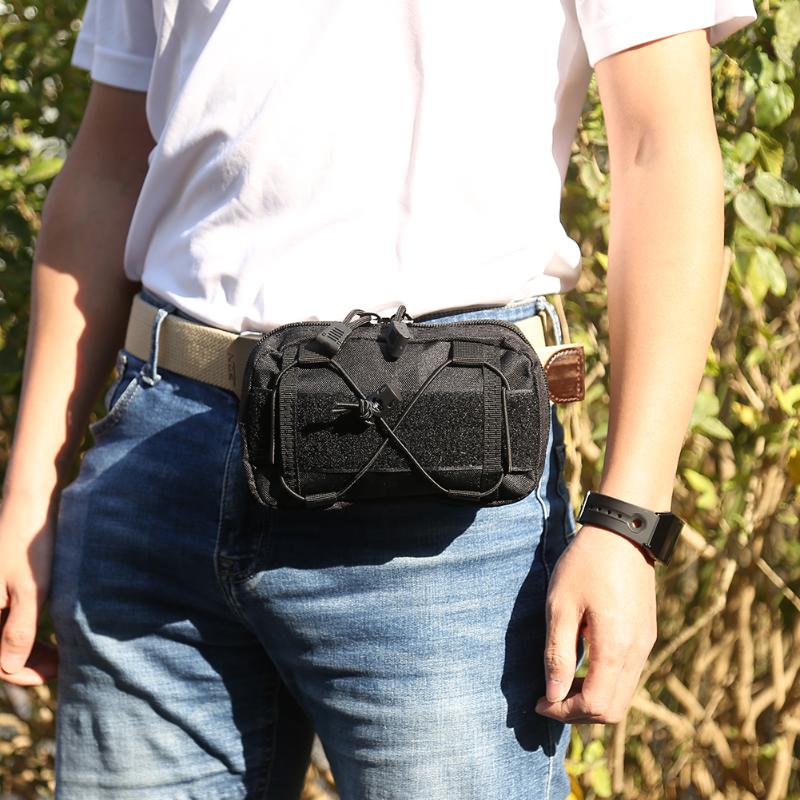 600D Outdoor Molle Bag Overall Style Design Simple and Generous Waist Shoulder Pouch Messenger Bag for Hunting Camping-ebowsos