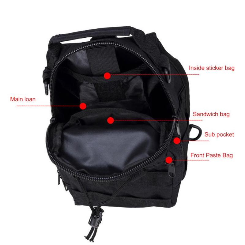 600D Oxford Cloth Hiking Camping Travel Crossbody Bags Casual Men Zipper Chest Packs Shoulder Messenger Bags-ebowsos