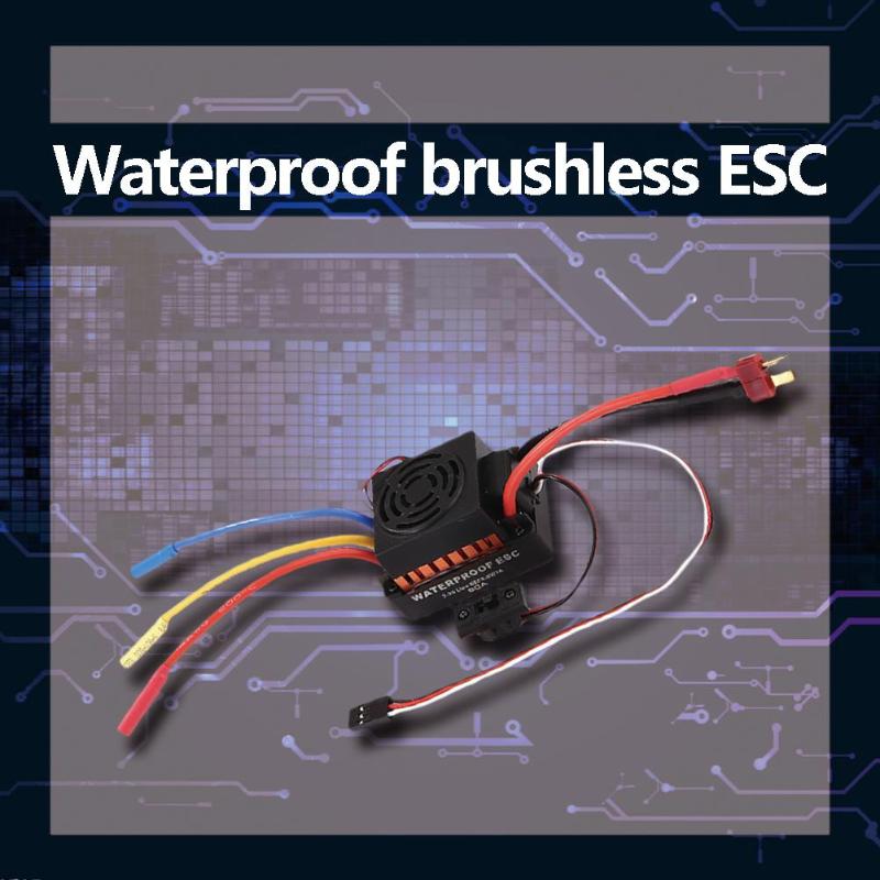 60A Waterproof Brushless Motor Brushless Speed Controller Sensorless ESC Combo Set Connect BEC Wires with Receiver Dropshipping - ebowsos