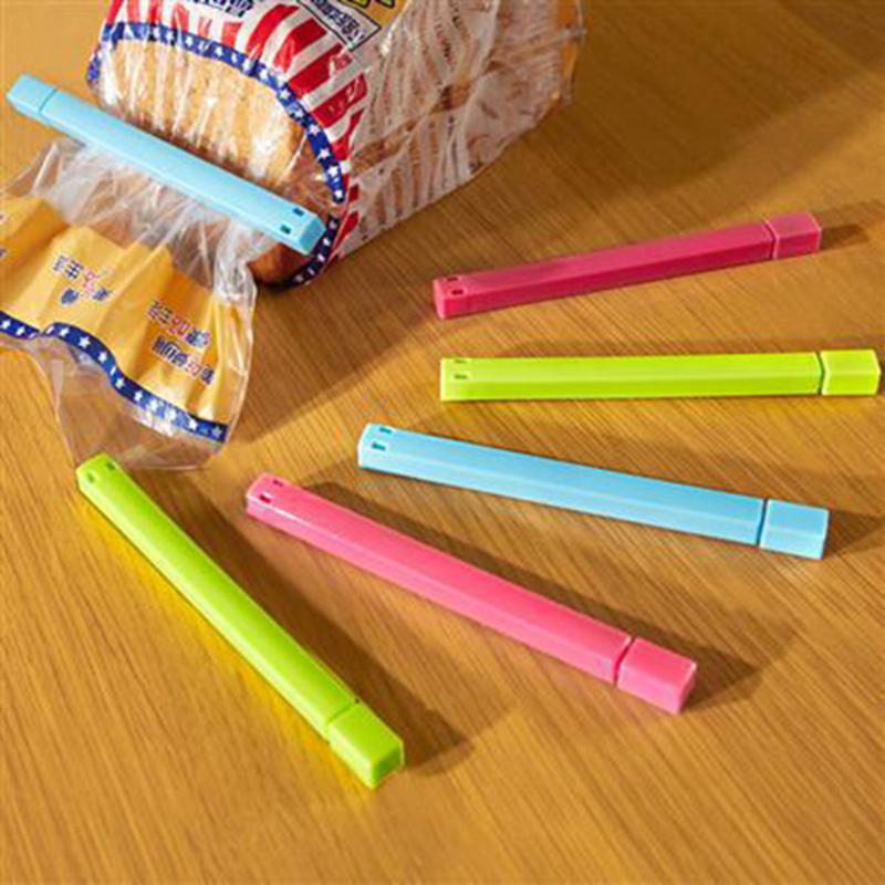 6Pcs Food Snack Seal Sealing Bag Clips Sealer Clamp Kids Kitchen Tool Beautiful And Useful Bag Clips - ebowsos