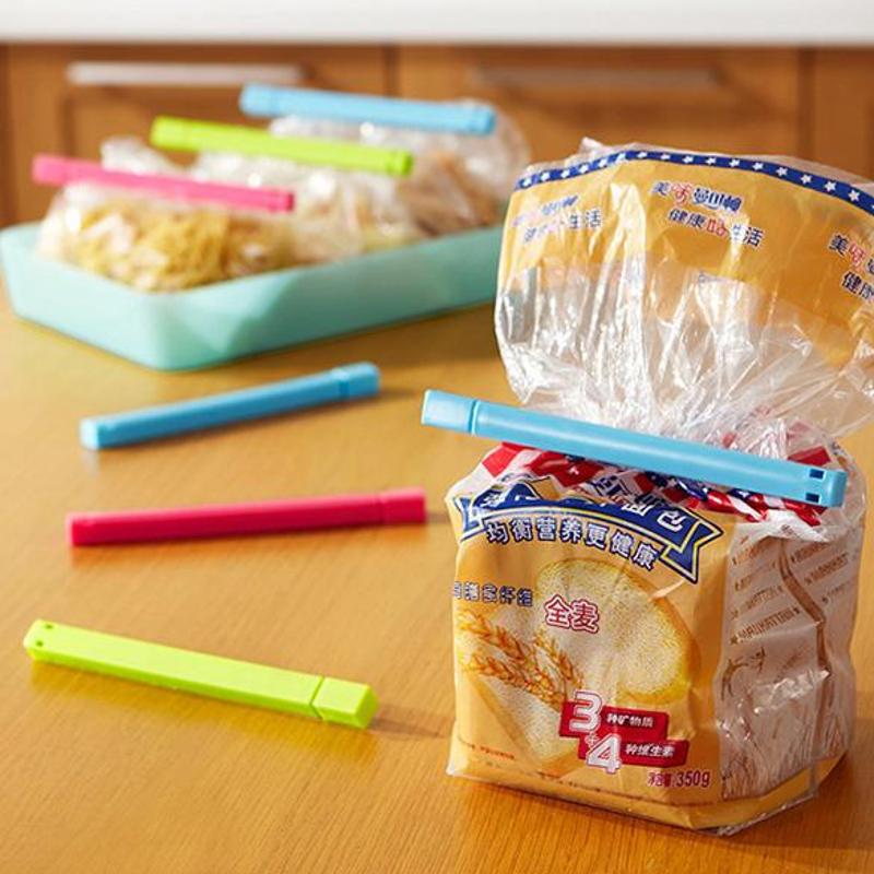 6Pcs Food Snack Seal Sealing Bag Clips Sealer Clamp Kids Kitchen Tool Beautiful And Useful Bag Clips - ebowsos