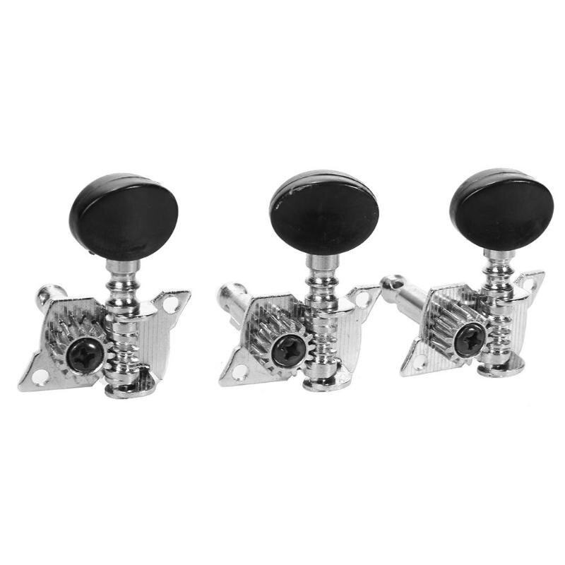 6pcs 3Right 3Left L Single Hole Open Style Key Buttons String Tuning Pegs Tuners Knobs for Classic Folk Guitar-ebowsos