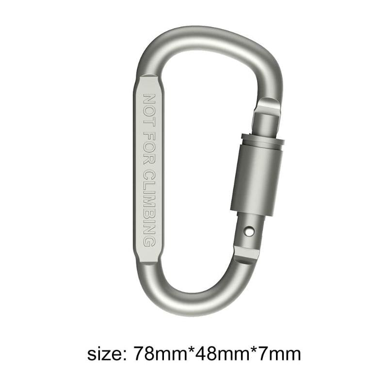 6pcs D-ring Carabiner Keychain Aluminum Alloy Outdoor Climbing Hammock Buckle with Sufficient Durability and Ruggedness-ebowsos