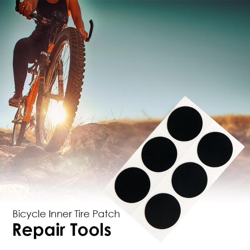 6pcs Glue-free Bicycle Inner Tire Patches Bike Tyre Puncture Repair Tools Fast Repair Tools Patch Repair Kit Bike Bicycle Tool-ebowsos