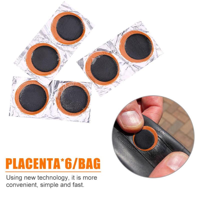 6pcs Rubber Mountain Bicycle Tire Patch Repair Kit for Cycling Maintenance-ebowsos