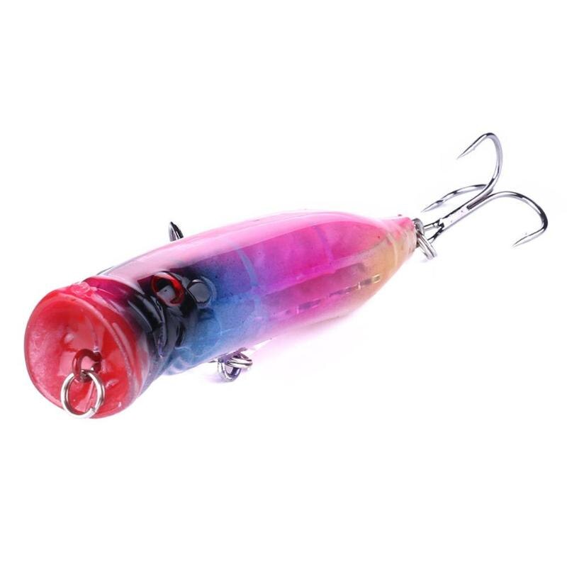 6pcs/Set 6.5g 72mm Fishing Lure Top Water Hard Bait Artificial Wobblers Fishing Lures with Treble Hook Trackle-ebowsos