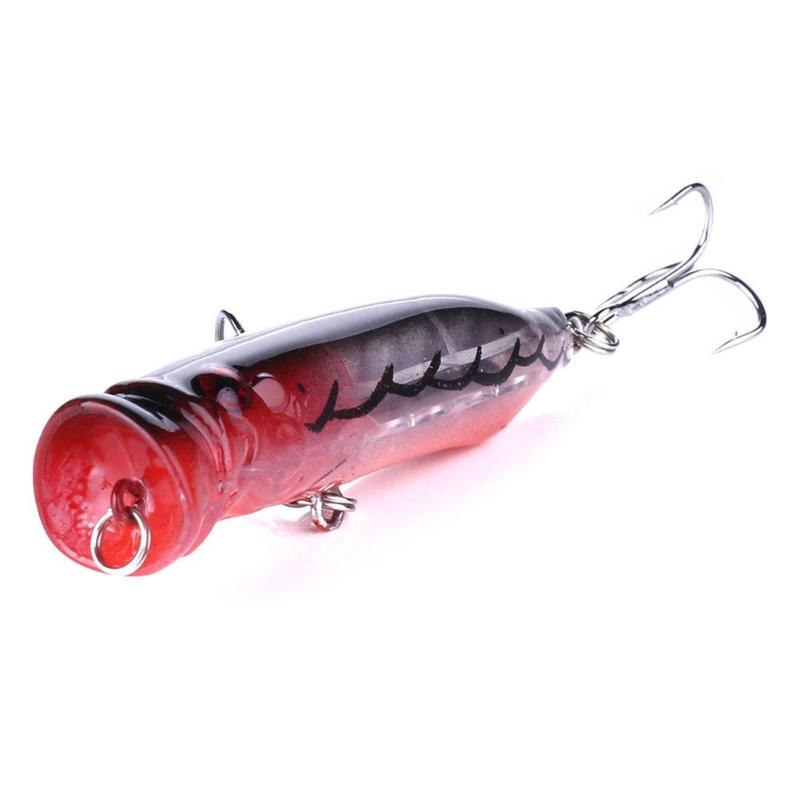 6pcs/Set 6.5g 72mm Fishing Lure Top Water Hard Bait Artificial Wobblers Fishing Lures with Treble Hook Trackle-ebowsos