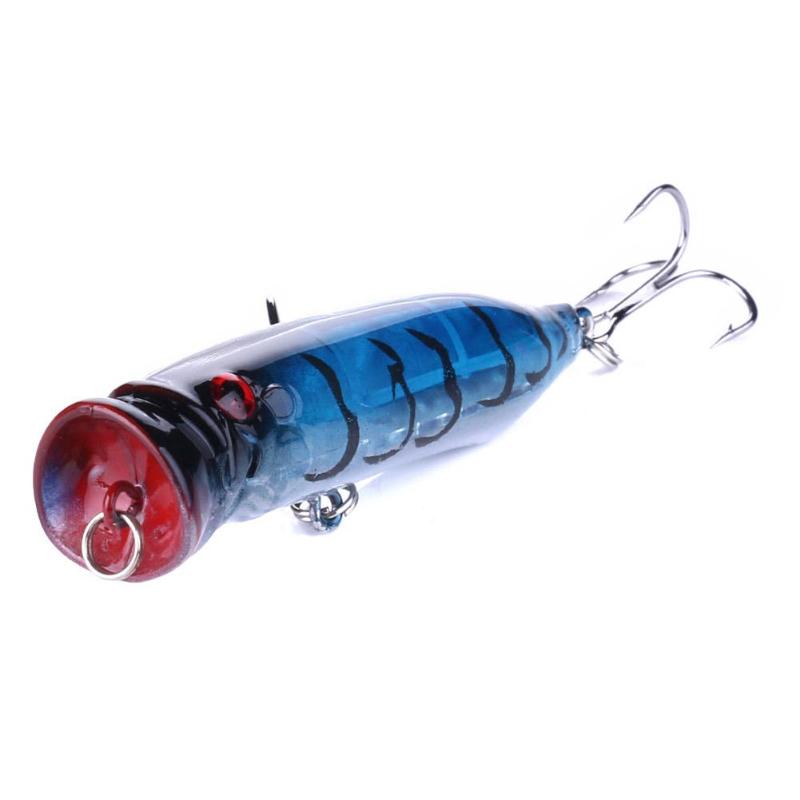 6pcs/Set 6.5g 72mm Fishing Lure Top Water Hard Bait Artificial Wobblers Fishing Lures with Treble Hook Trackle-ebowsos