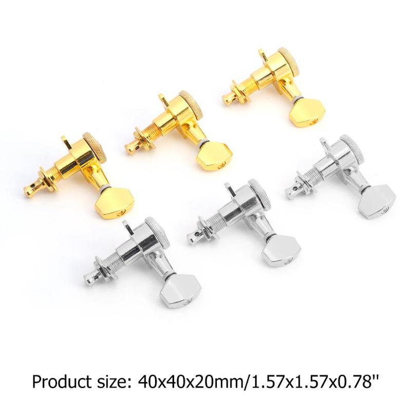 6pcs /set 6R Inline Guitar String Peg Locking Tuners Guitar String Tuning Pegs Locking Tuners Keys Machine Heads-ebowsos