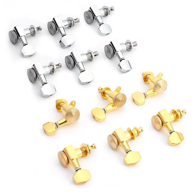 6pcs /set 6R Inline Guitar String Peg Locking Tuners Guitar String Tuning Pegs Locking Tuners Keys Machine Heads-ebowsos