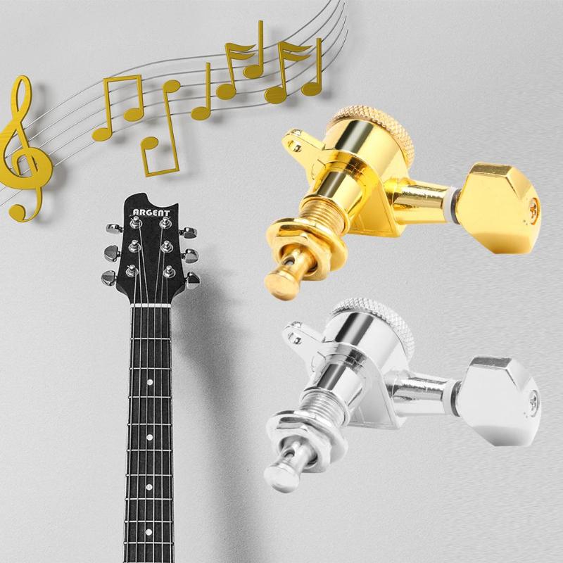 6pcs /set 6R Inline Guitar String Peg Locking Tuners Guitar String Tuning Pegs Locking Tuners Keys Machine Heads-ebowsos