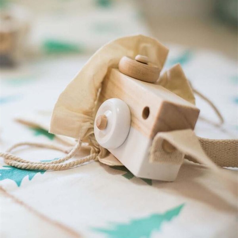 7 Colors Baby Cute Wooden Camera Toy Children Fashion Clothing Accessory Safe And Natural Toys Birthday Christmas Gift for Drop-ebowsos
