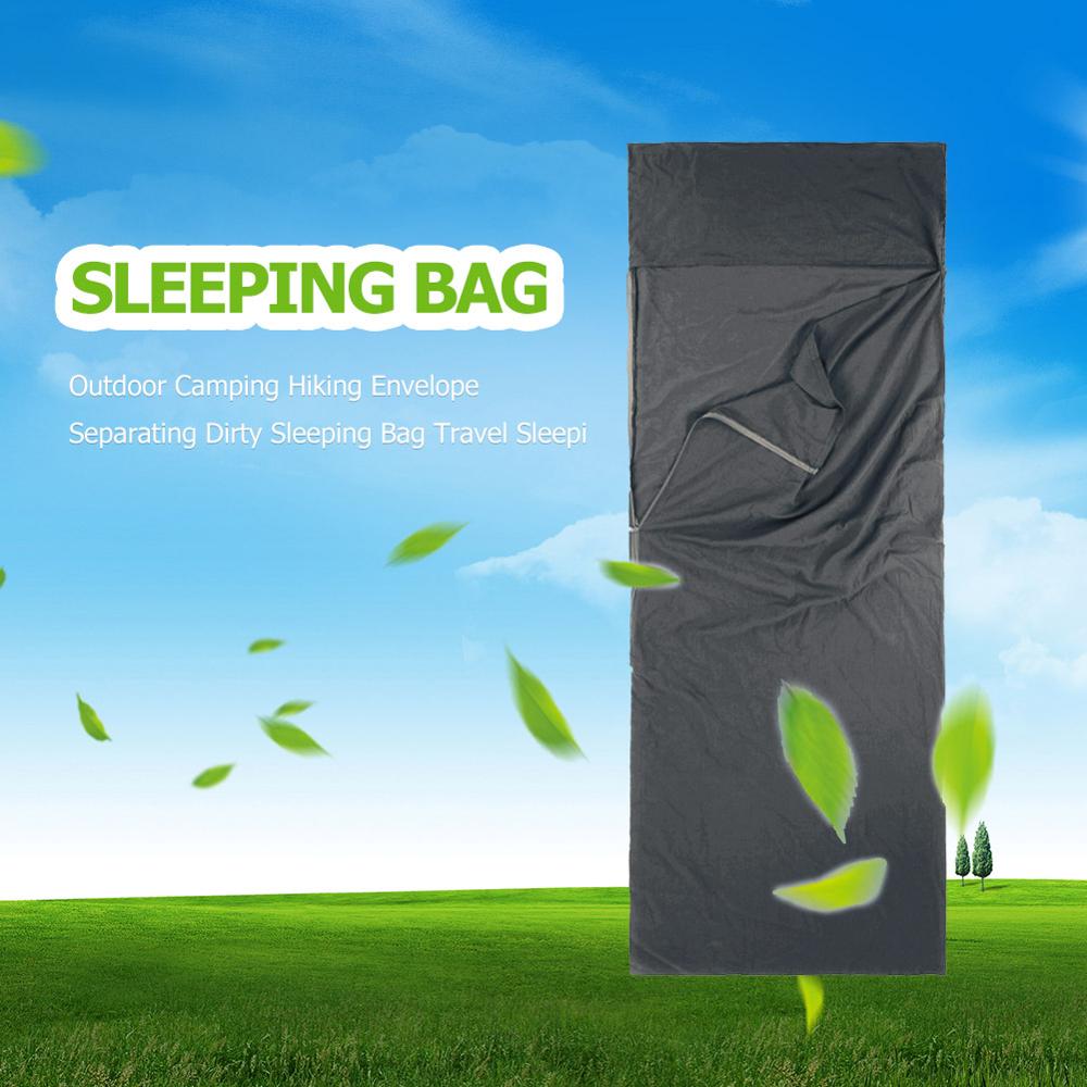 75x210cm Outdoor Sleeping Bag Camping Hiking Liner Folding Travel Bag Hotel Inner gallbladder of Hygienic Envelope Sleeping Bags-ebowsos