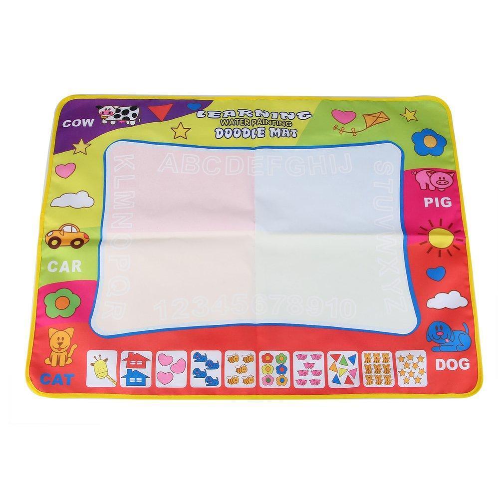 78*58CM Baby Kids Add Water with Magic Pen Doodle Painting Picture Water Drawing Play Mat in Drawing Toys Board Gift Christmas-ebowsos