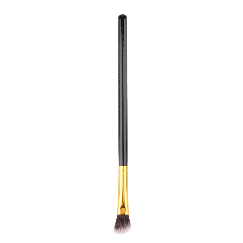 8 pcs/lot Professional Makeup Brushes Set Blending Powder Shadow Angled Eyeliner Smoked Bloom Make Up Brush Black&Golden - ebowsos