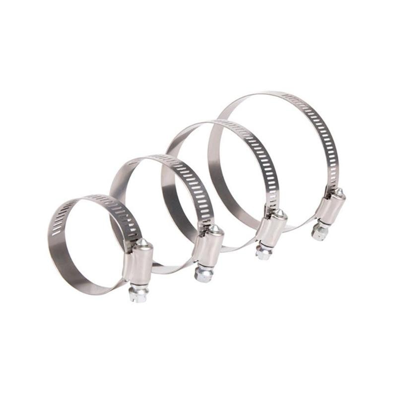 80Pcs/set Stainless Steel Worm Drive Hose Clamp Tri Clamp Adjustable Fuel Line Pipe Clip Clamp Tube Fasterner - ebowsos