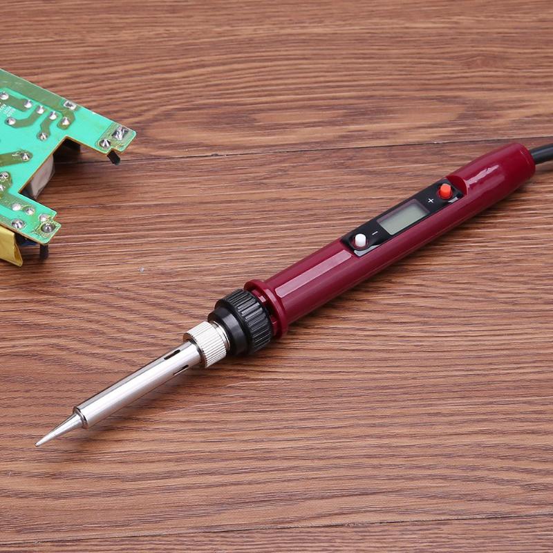 80W LCD Electric Soldering Iron Pen Adjustable Temperature Welding Tool - ebowsos