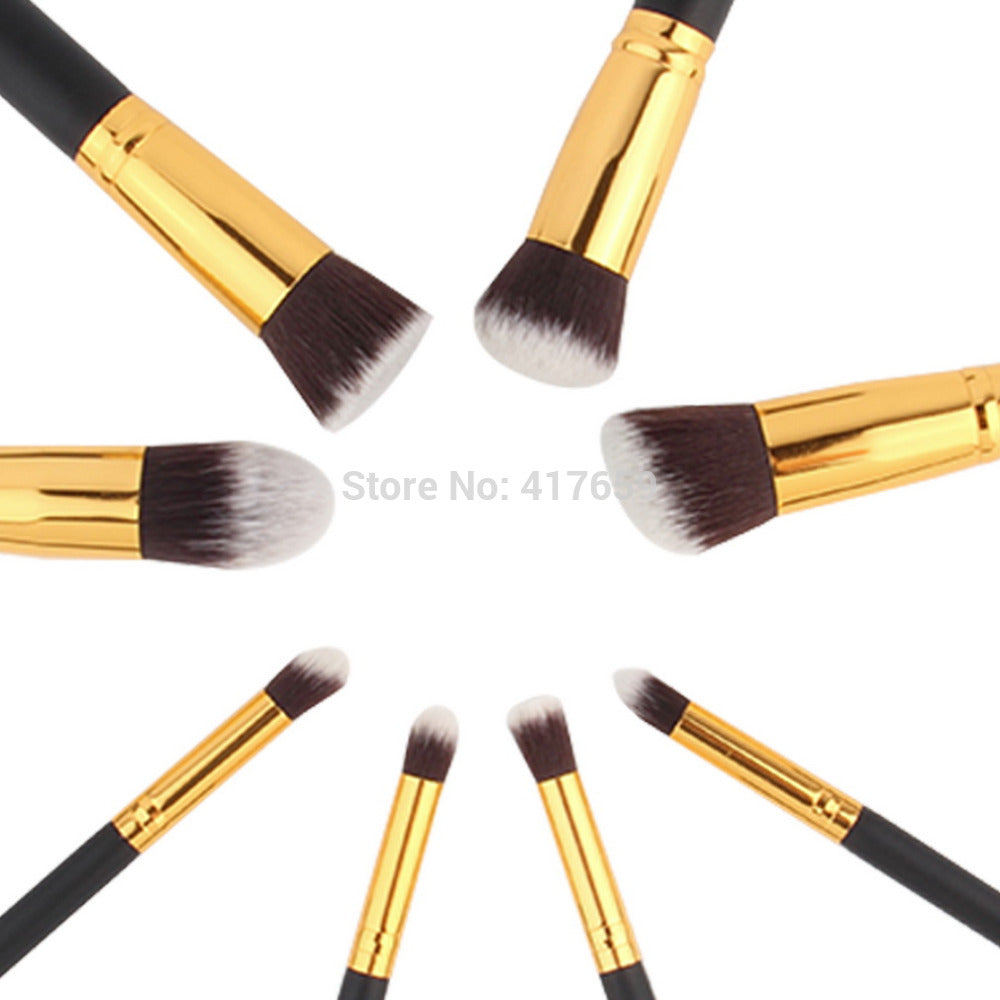 8PCS Maquiagem Makeup Brushes Make Up Beauty Cosmetics Foundation Blending Makeup Brush Kit Set Wooden Makeup tool Wholesale - ebowsos