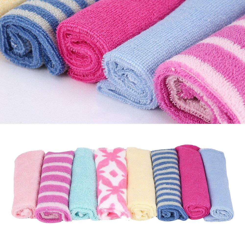 8Pcs Newborn Baby Infant Bath Towel Washcloth Bathing Feeding Wipe Cloth Soft-ebowsos