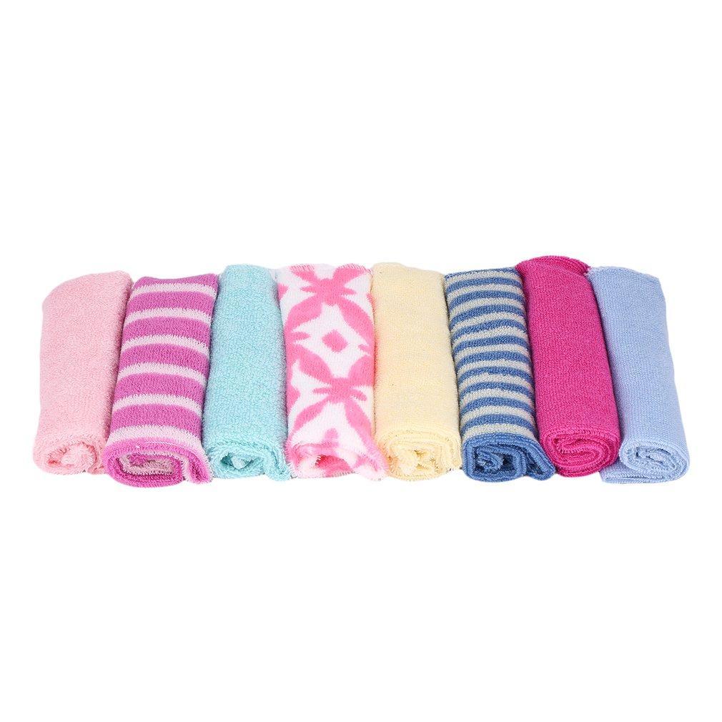 8Pcs Newborn Baby Infant Bath Towel Washcloth Bathing Feeding Wipe Cloth Soft-ebowsos