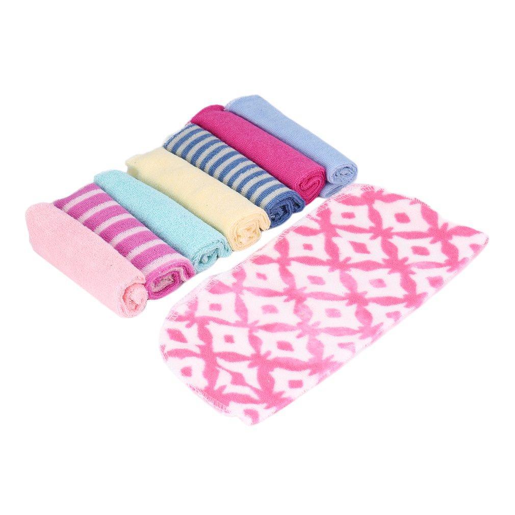 8Pcs Newborn Baby Infant Bath Towel Washcloth Bathing Feeding Wipe Cloth Soft-ebowsos