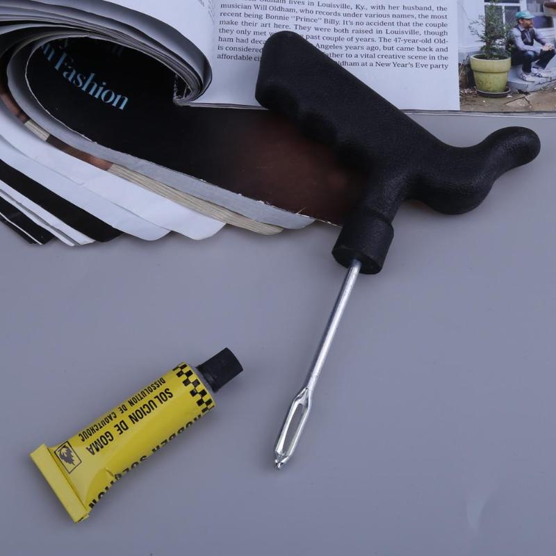 8pcs Car Tire Repair Tool Kit For Tubeless Emergency Tyre Fast Puncture - ebowsos