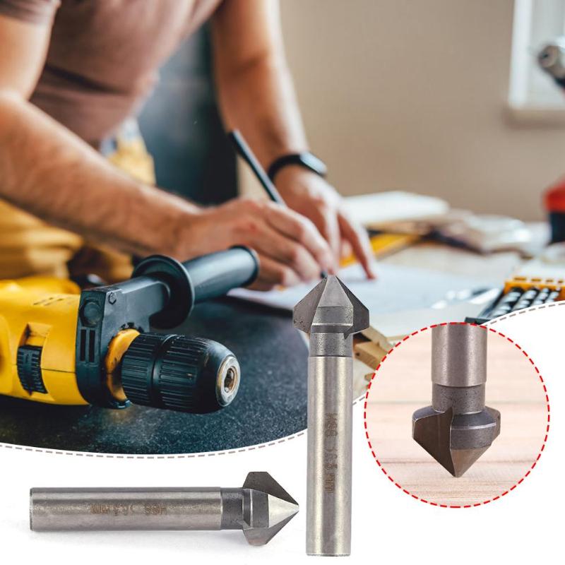 90 Degree HSS Chamfer Cutter Bit Chamfering Countersink Woodwork Drill Bit Professional Hand Tools High Quality Dropshipping - ebowsos