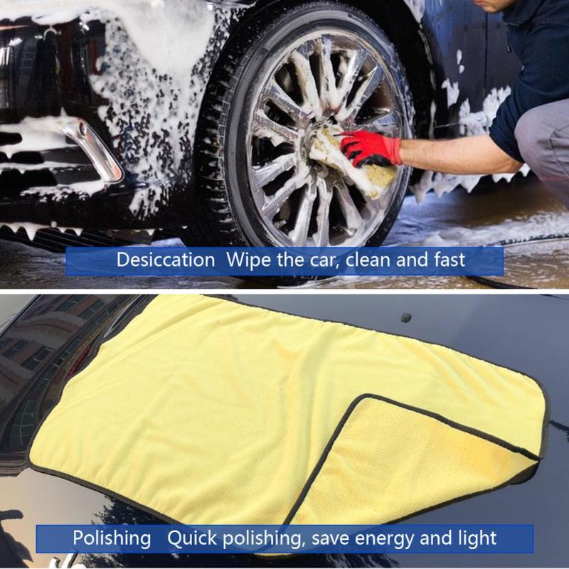 90x53cm Super Absorbent Car Wash Microfiber Towel Car Cleaning Drying Cloth Hemming Car Care Cloth Detailing Wash Towel Hot Sale - ebowsos