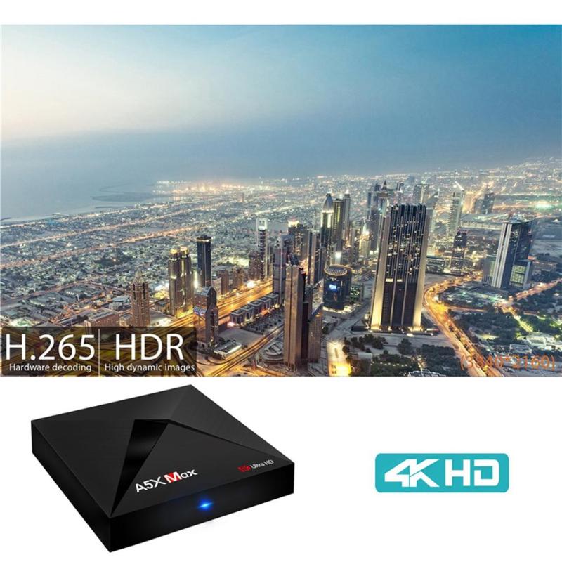 A5X MAX Android 7.1 RK3328 Quad Core 4G+32G Smart TV Box 2.4G WiFi Bluetooth Set-top Box Media Player High Quality Set-top Box - ebowsos