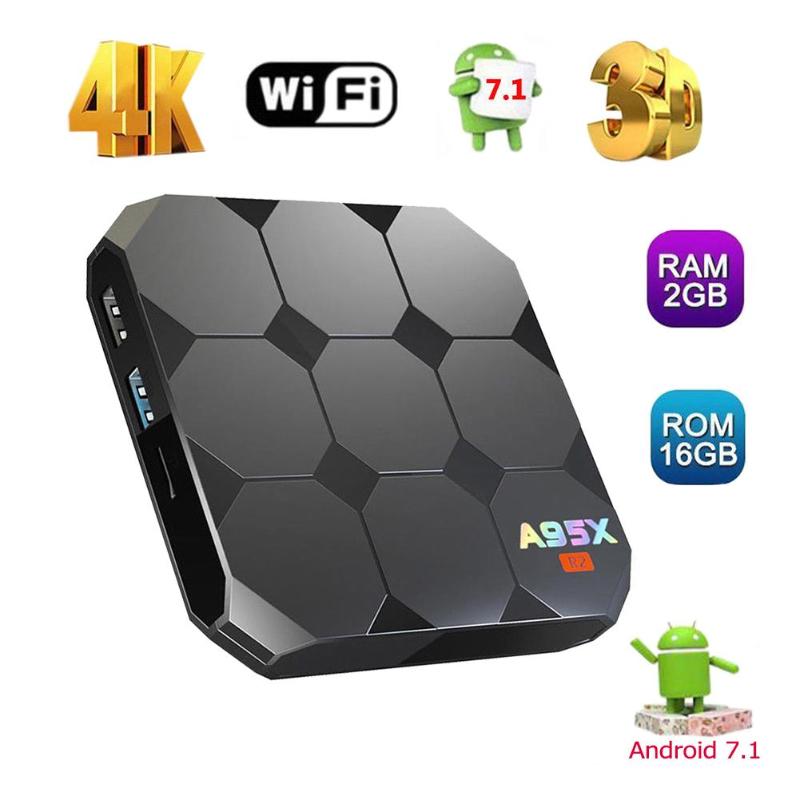 A95X R2 Android 7.1 Amlogic S905W Quad Core 4G+16G Smart TV Box 2.4G WiFi HDMI 2.0 Set-top Box Media Player High Quality - ebowsos