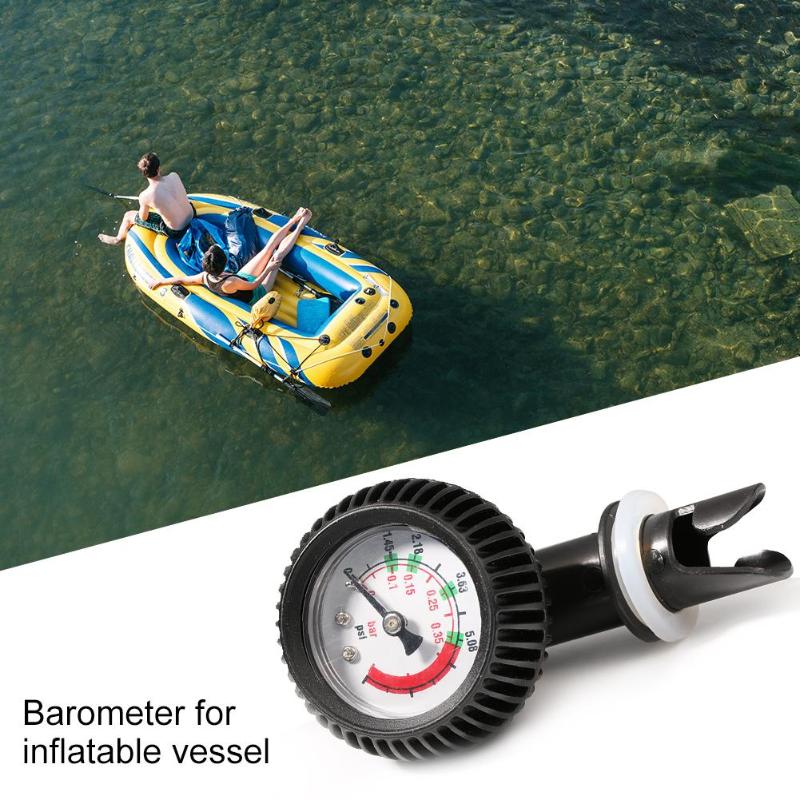 ABS Air Pressure Gauge 5 PSI Thermometer Connector for Inflatable Boat Kayak Air Pressure Gauge for Inflatable Boat-ebowsos