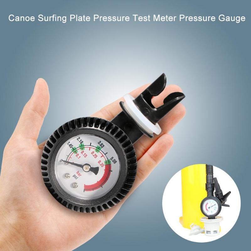 ABS Air Pressure Gauge 5 PSI Thermometer Connector for Inflatable Boat Kayak Air Pressure Gauge for Inflatable Boat-ebowsos