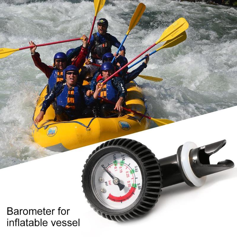 ABS Air Pressure Gauge 5 PSI Thermometer Connector for Inflatable Boat Kayak Air Pressure Gauge for Inflatable Boat-ebowsos