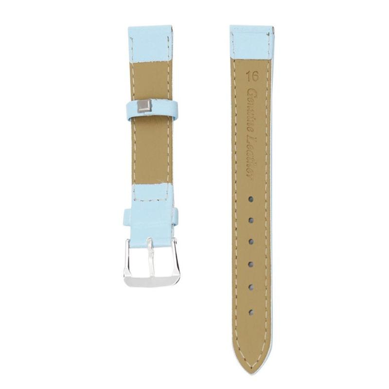 1 Pcs Replacement Sky Blue Watch Band Genuine Leather Wrist Pin Buckle Straps Watch Accessories Bracelet - ebowsos