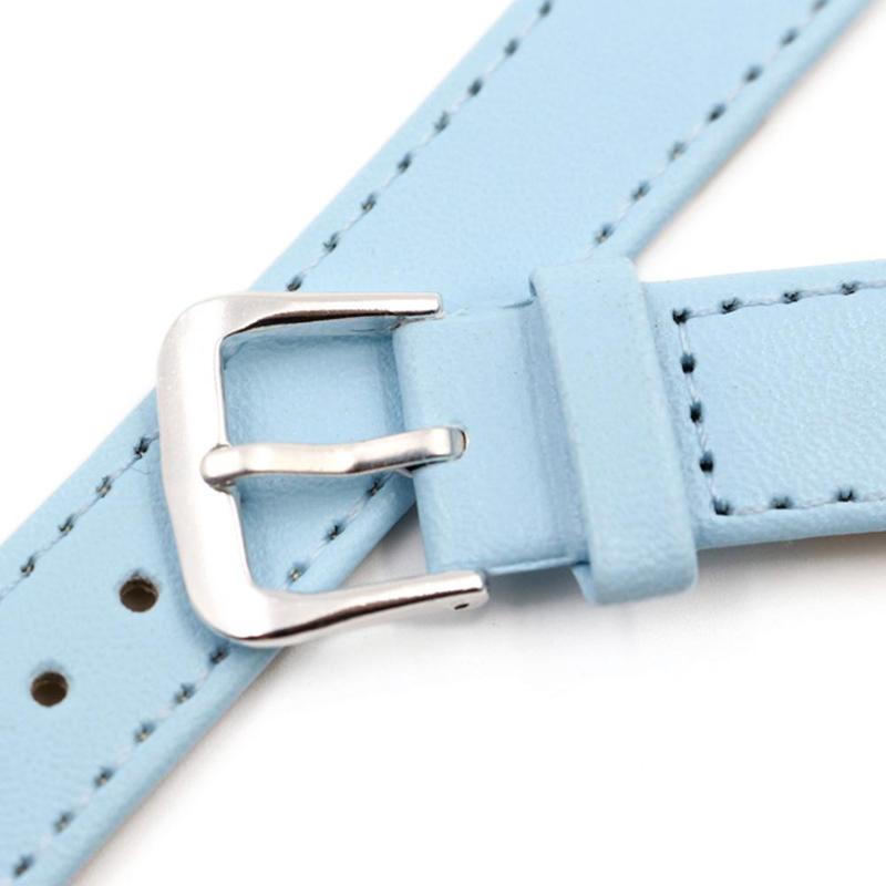 1 Pcs Replacement Sky Blue Watch Band Genuine Leather Wrist Pin Buckle Straps Watch Accessories Bracelet - ebowsos