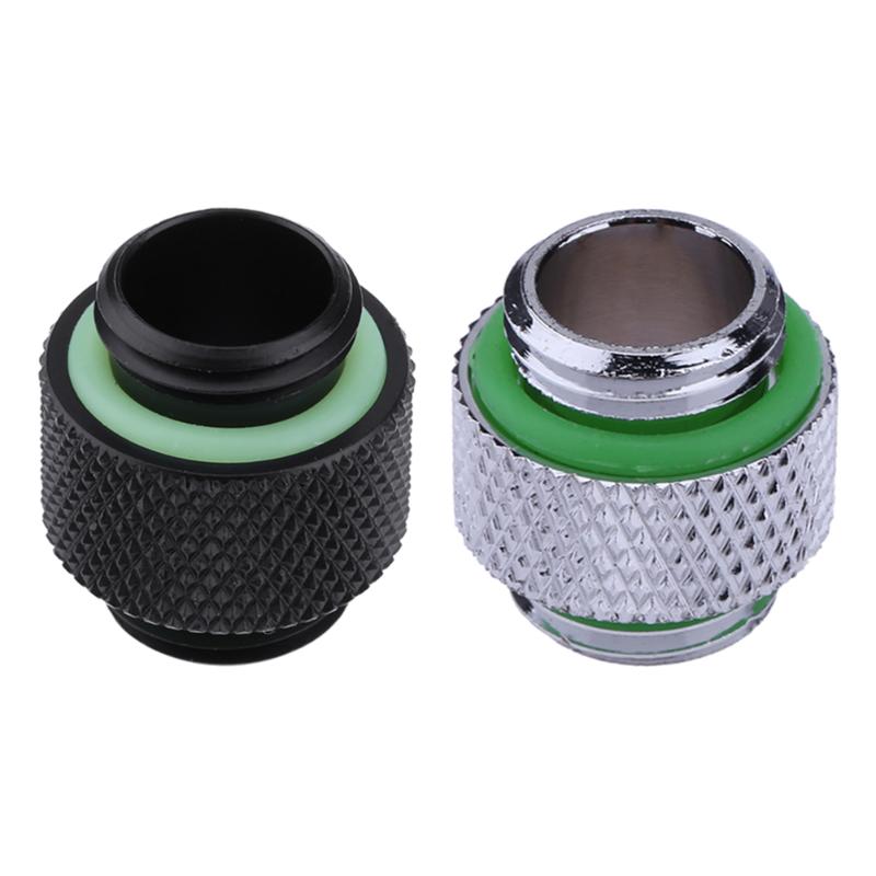 10mm G1/4 External Thread Hose Adapter Connector for PC Water Cooling with Silicone Sealing Ring - ebowsos