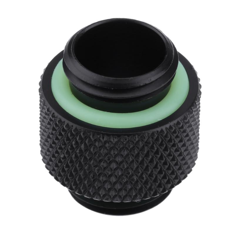 10mm G1/4 External Thread Hose Adapter Connector for PC Water Cooling with Silicone Sealing Ring - ebowsos