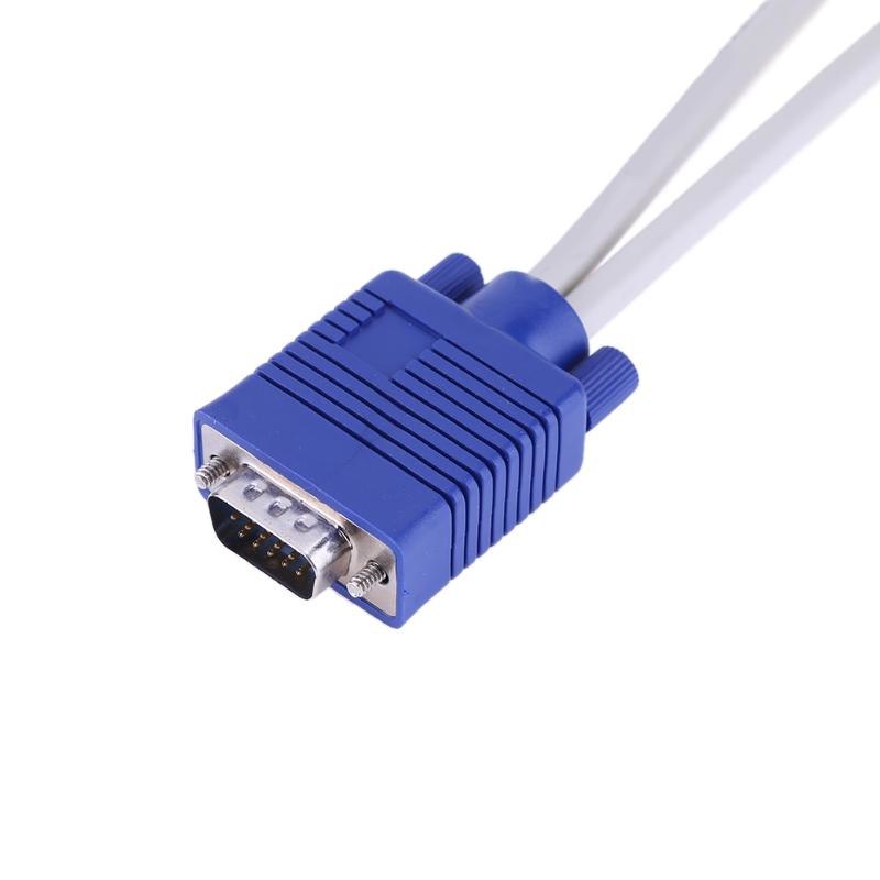 High Quality VGA Splitter Cable Dual 2 Monitor 15pin Two Ports Male To Female for PC Tablet - ebowsos