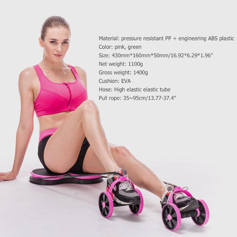 Ab Roller Wheel Abdominal Trainer Wheel Arm Waist Leg Exercise Abdominal Resistance Pull Rope Tool Fitness Equipment Exercise-ebowsos